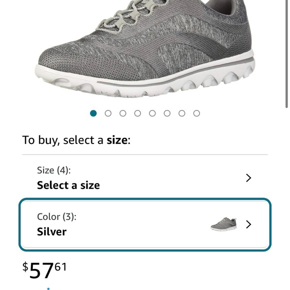 Propet Women's TravelActiv Aero Shoe, Silver, Size 6 NIB - Picture 13 of 13